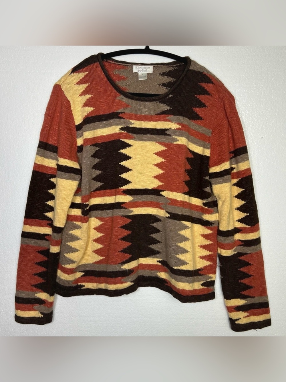 Christopher Banks vintage geometric print sweater size L